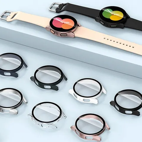 갤럭시워치5 44mm 2in1 풀커버 강화유리 하드 화면보호 케이스