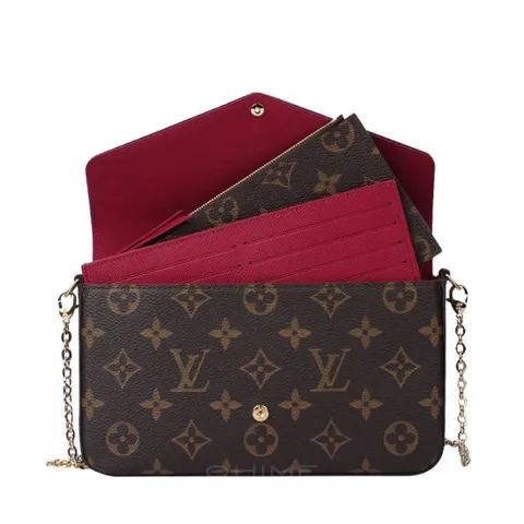 (선물포장)(국내출고) 루이비통백 크로스 포쉐트 펠리시 모노그램 푸시아