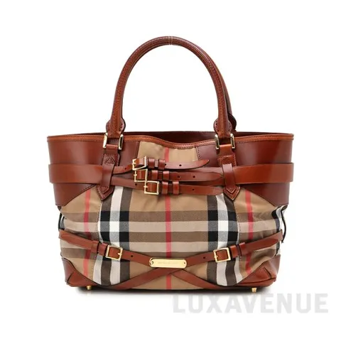 버버리 하우스체크 캔버스 탑핸들 토트백 3763830-