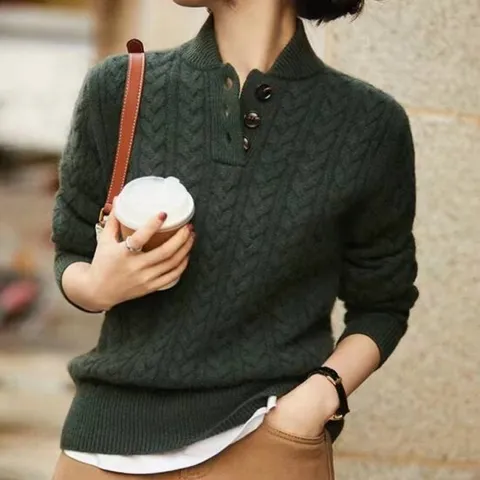 [휴드] 베니지 3color 꼬임 니트 탑