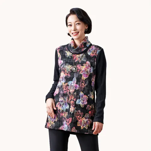 [마담엘레강스] 윈터 플로라 기모 블라우스 K224BL03