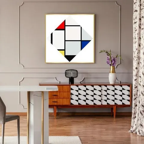 몬드리안 피에트 그림 액자 12종 캔버스 10호(45x45cm)