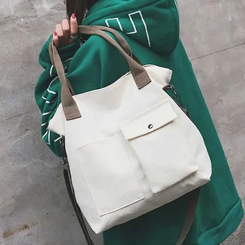 여성 20대 30대 베이직 천가방 캐주얼 여행 데일리백