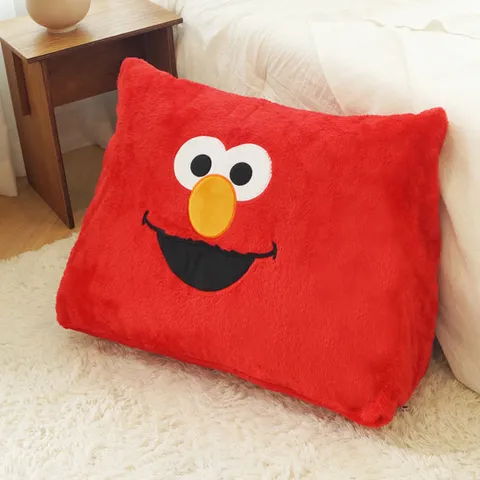 세서미 엘모 삼각등쿠션 등받이 원룸 헤드쿠션 (솜포함)