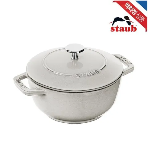 [ 롯데 롯데쇼핑(주)e커머스사업본부 ][스타우브]아시아볼 무쇠 주물냄비 16cm 화이트 트러플 (ST1731