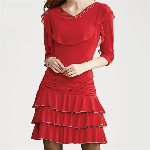 까르죠아 여성스러운 댄스복 블라우스 사교 스포츠