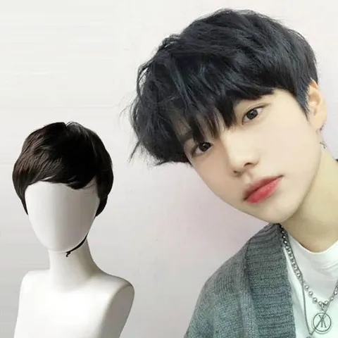 남성가발 20대 남성 다운펌 웨이브 통가발 네츄럴 아이돌 변신