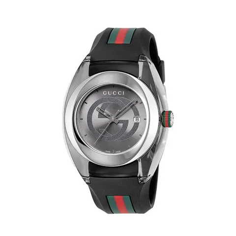 GUCCI YA137116 SYNC 남성 러버 쿼츠 46mm