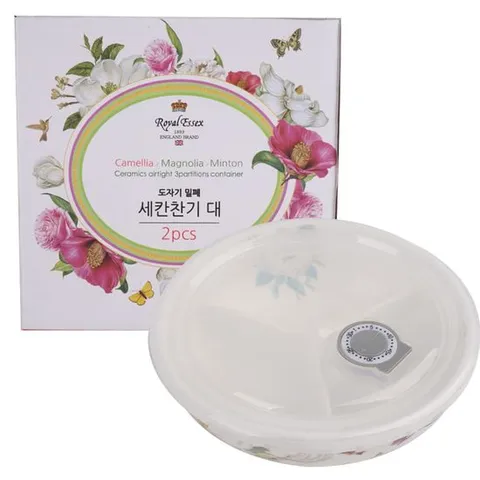 밀폐 도자기 세칸찬기 대