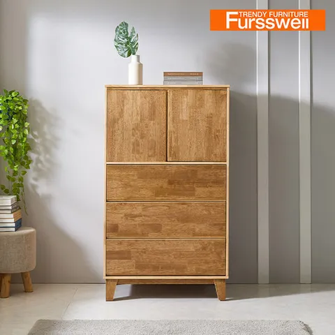 퍼스웰 앨토 고무나무원목 수납형5단 서랍장(SI_202)