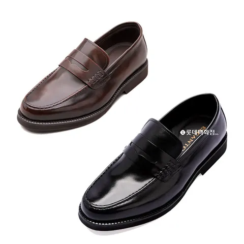 [ 롯데백화점 ][엘칸토(남성화)]경량쿠션 클리퍼창 LD79 남성페니로퍼구두 LCMD91U14C 블랙/브라운