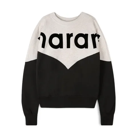 이자벨마랑 여성 에뚜왈 휴스턴 페디드 블랙 맨투맨