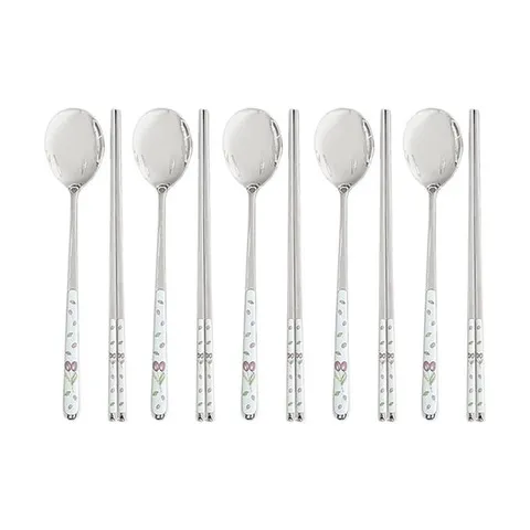 [ 롯데백화점 ][코렐코디네이츠]플럼 수저5벌세트