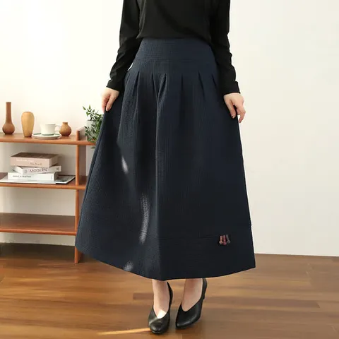 [디얼마미]셋매듭 누빔 치마 /미시옷 빅사이즈 엄마옷 생활한복