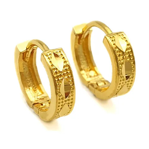 [골드리카]순금 마름모컷 원터치 귀걸이 3.75g