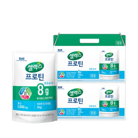 [본사직영]셀렉스 마시는프로틴 로우슈거 파우치 12팩*2박스