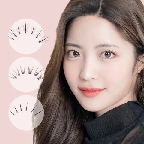가닥속눈썹 셀프 부분 언더 인조 속눈썹 연장 눈썹 펌