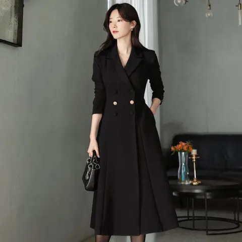 [시크라인] 헬리니아 더블버튼 원피스