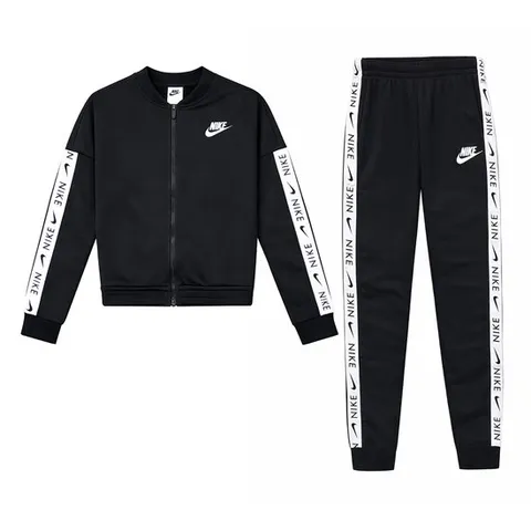 나이키 NSW 트리코트 여성 트레이닝복세트 츄리닝 러닝복 블랙 CU8374-010