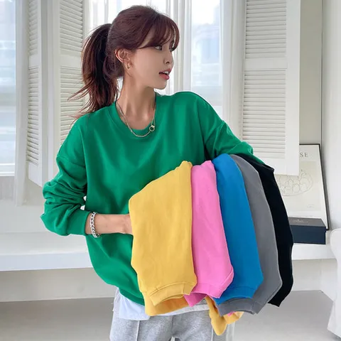 [나크21] (55~120) 루즈핏 기본 맨투맨 KO13-T-02