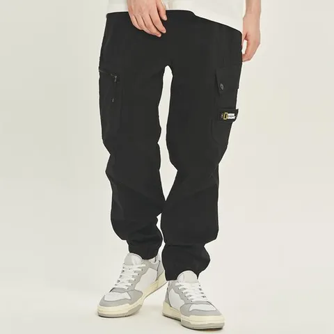 내셔널지오그래픽 N231UPT990 디머 우븐트레이닝 조거팬츠 BLACK