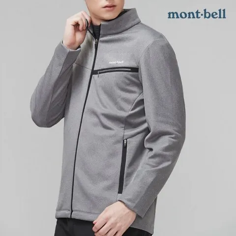 몽벨 남성 기모 트레이닝 집업 그레이