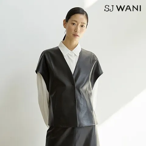 SJ WANI 이태리 램스킨 가디건 베스트 1종 [런칭 가격 249,900원]