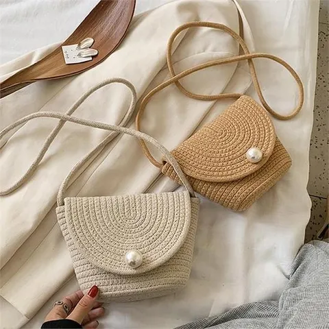 [비틀버드]밀짚 진주 여름 크로스백 ELG040 (9006959)