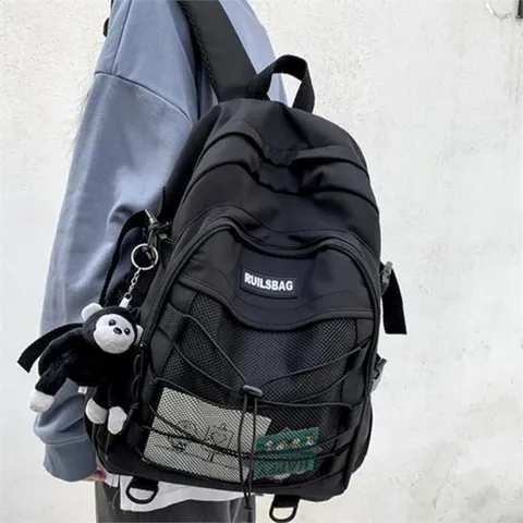 [라일리] Rly 중학생 고등학생 책가방 데일리  백팩 가방 블랙