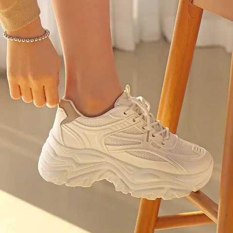 [바닐라슈] 모리츠 컬러백캡 메쉬 키높이 어글리창 스니커즈(6.5