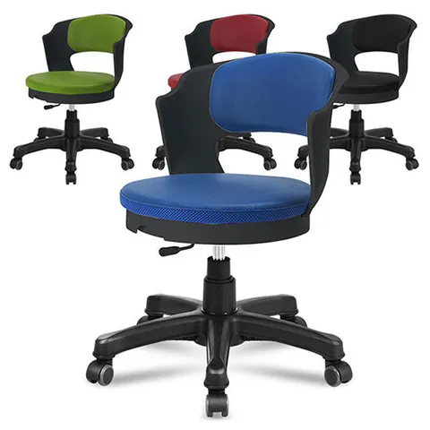 블랙 요추원형의자 카운터 진찰 바퀴달린 미용의자