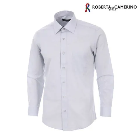 [로베르타디까메리노]CP 솔리드 일반핏 그레이 긴소매 셔츠 RN1-