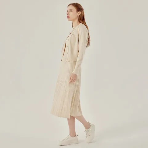 [리안뉴욕][리안뉴욕] 슬리브리스 원피스& 가디건 세트