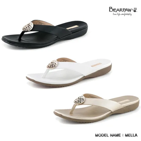 [ 현대백화점 ]베어파우 여성 쪼리 3종 택1 MELLA K1027PB-W 샌들 세련되고 시원한 여름 슬리퍼 착용감 좋은 캐주얼화