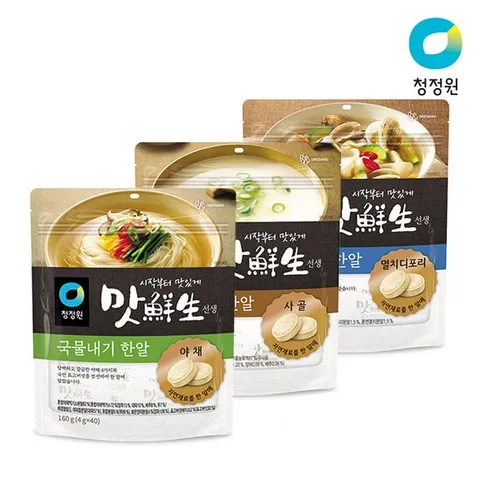 청정원 맛선생 멸치디포리/야채/사골 국물내기 한알육수 세트