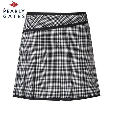 [파리게이츠] [가격 인하] 여성 스마일 패턴 플리츠 큐롯 스커트