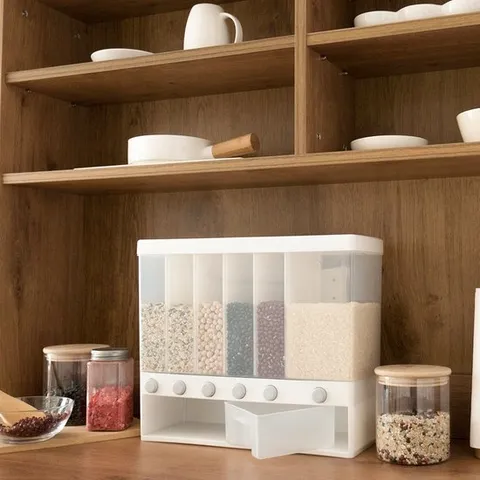 대용량 계량 잡곡 보관통 10kg 다용도 밀폐용기