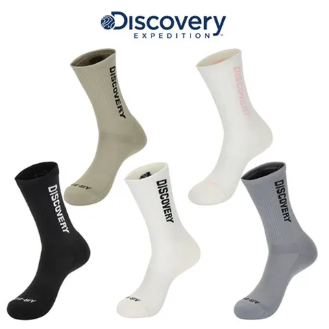 [ 현대백화점 ]ㄴ디스커버리 (DXSO3023N) 2023 S S 공용 세로 워딩 바이오맥스 하이 삭스