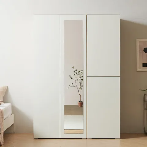 보루네오 마르체 이안 1300 전신거울 옷장 세트 BKC724C (착불)