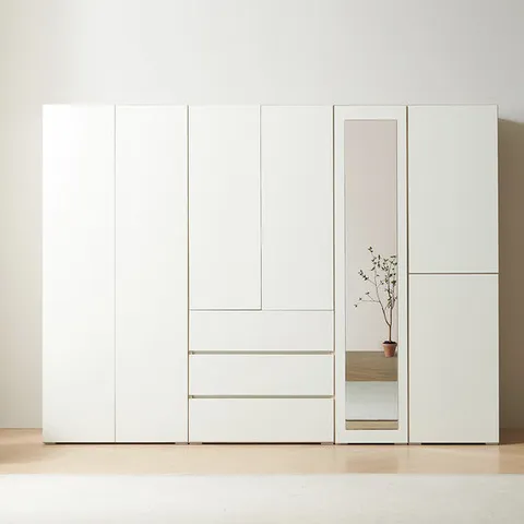 보루네오 마르체 이안 2500 전신거울 옷장 세트 BKC735C (착불)