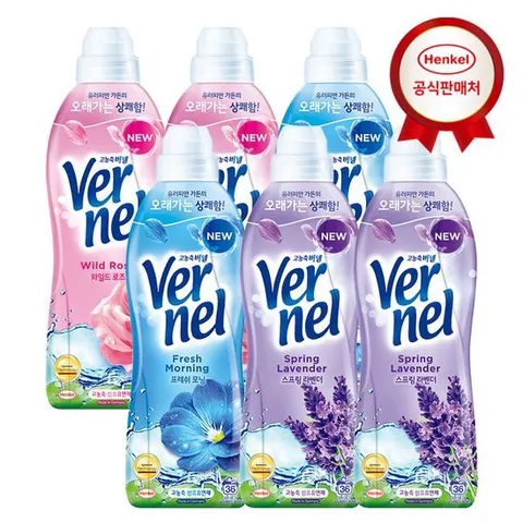 [헨켈]헨켈 고농축 버넬 섬유유연제 0.9L 6개