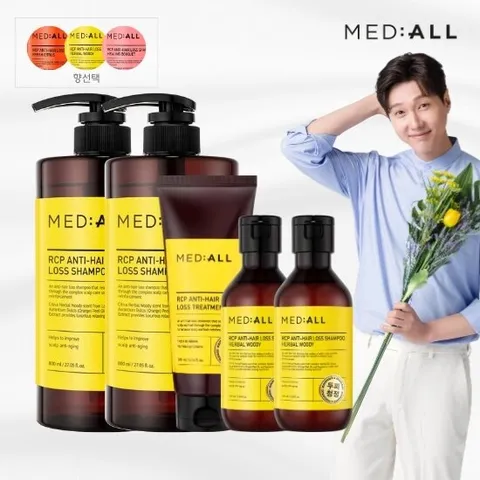 메디올 탈모샴푸 800ml*2+100ml*2+트리트먼트 200ml*1 (향선택)