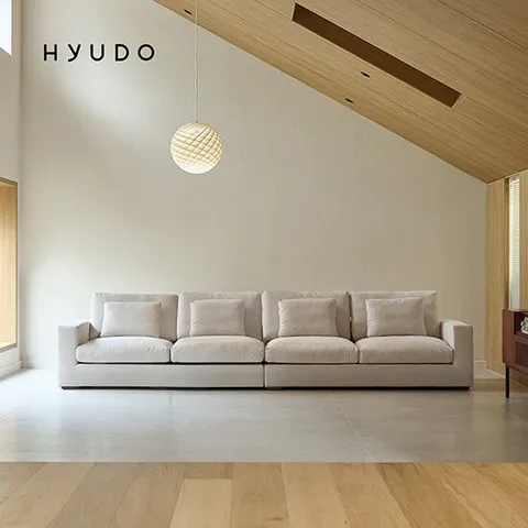 지정일배송/무료설치ㅣ휴도 시월의 동백 3540 구스 유럽 DAVIS 6인용 패브릭 소파