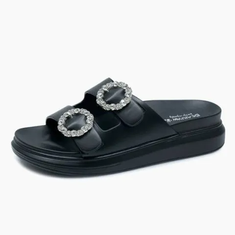 [ 현대백화점 ]베어파우 여성 굽 슬리퍼 GRETA K2741001PB-W 굽 4cm 시원한 여름 키높이 샌들 쿠션감 좋은 세련된 신발