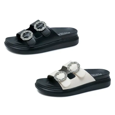 [ 현대백화점 ]베어파우 여성 슬리퍼 2종 택1 GRETA K2741PB-W 굽 4cm 시원한 여름 키높이 샌들 쿠션감 좋은 세련된 신발