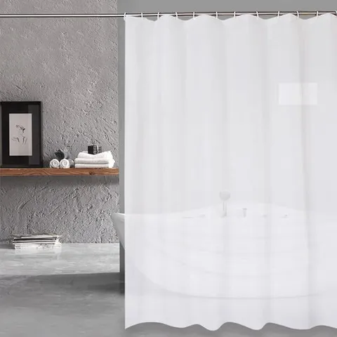 방수 PEVA 샤워커튼 베이직 180x180 (커튼링포함) 방수커튼