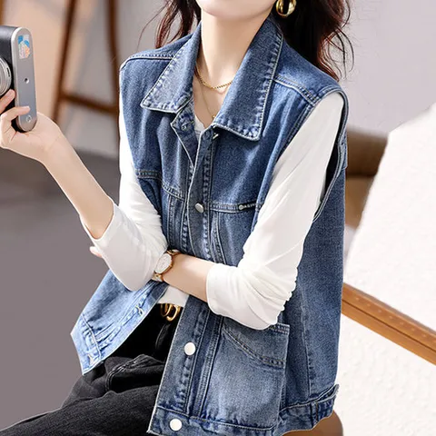 [이쁘다] 세렌드 포켓 데님 베스트