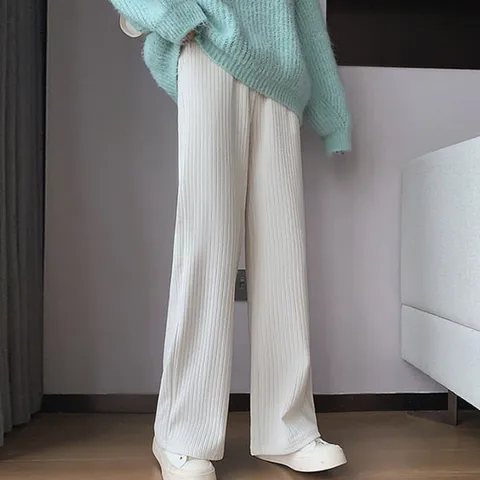 어나더뷰 1 + 1 간절기 코듀로이 밴딩 와이드팬츠 바지 1369