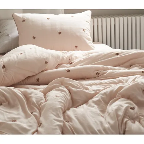 키즈이불 초코베어 모달100 차렵이불패드풀세트 싱글SS