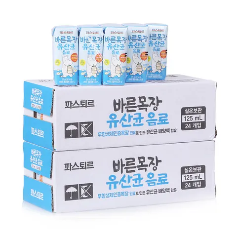 [ 롯데백화점 ][파스퇴르]파스퇴르 바른목장 유산균음료 125ml48ea